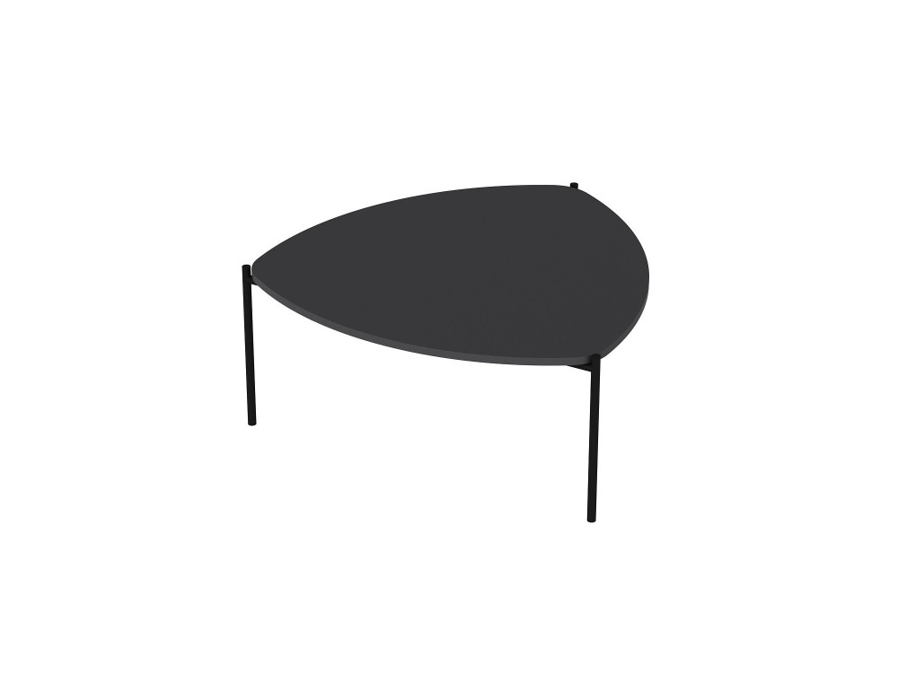 Lenny" wooden coffee table - 90 x 89 x 40 cm - Anthracite