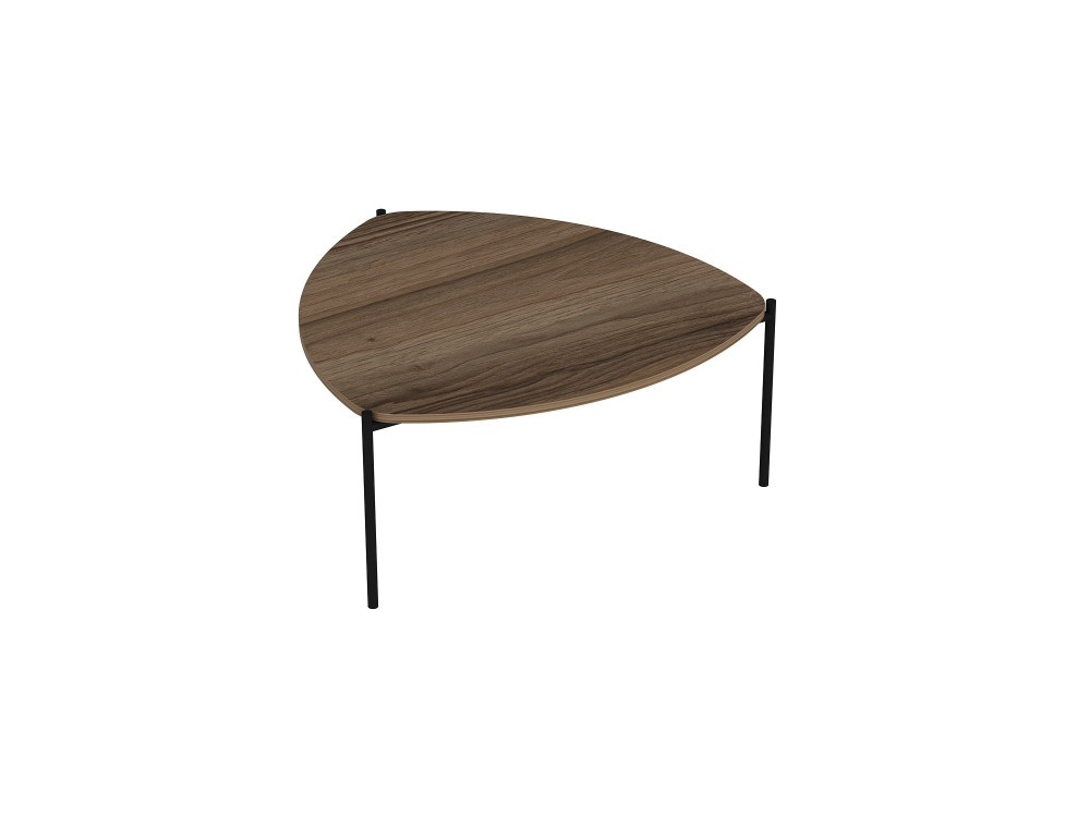 Wooden coffee table "Lenny" - 90 x 89 x 40 cm - Walnut