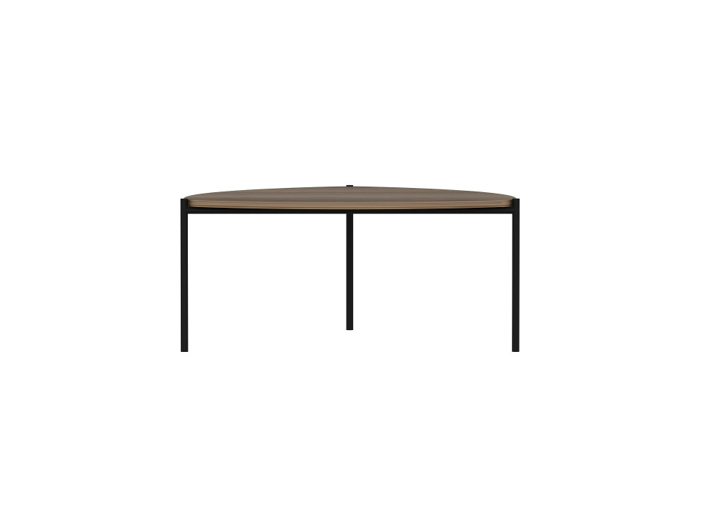 Wooden coffee table "Lenny" - 90 x 89 x 40 cm - Walnut