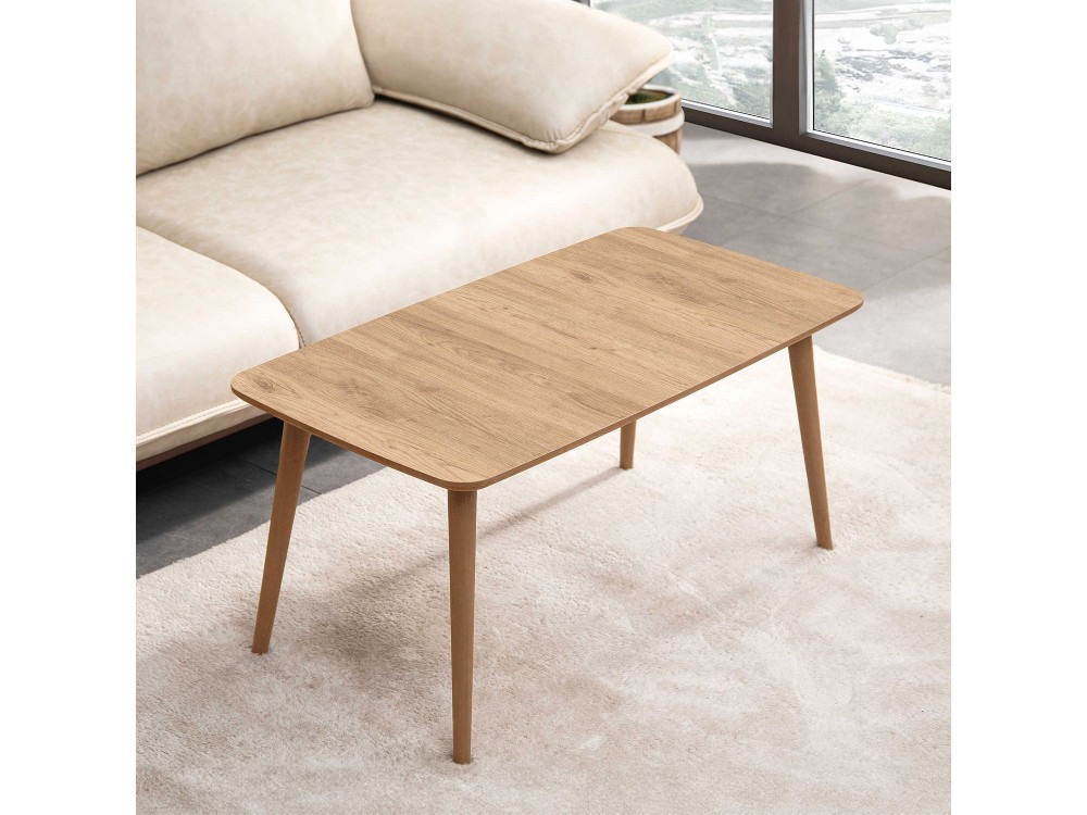 Luci" wooden coffee table 100 x 53 x 45 cm - Oak