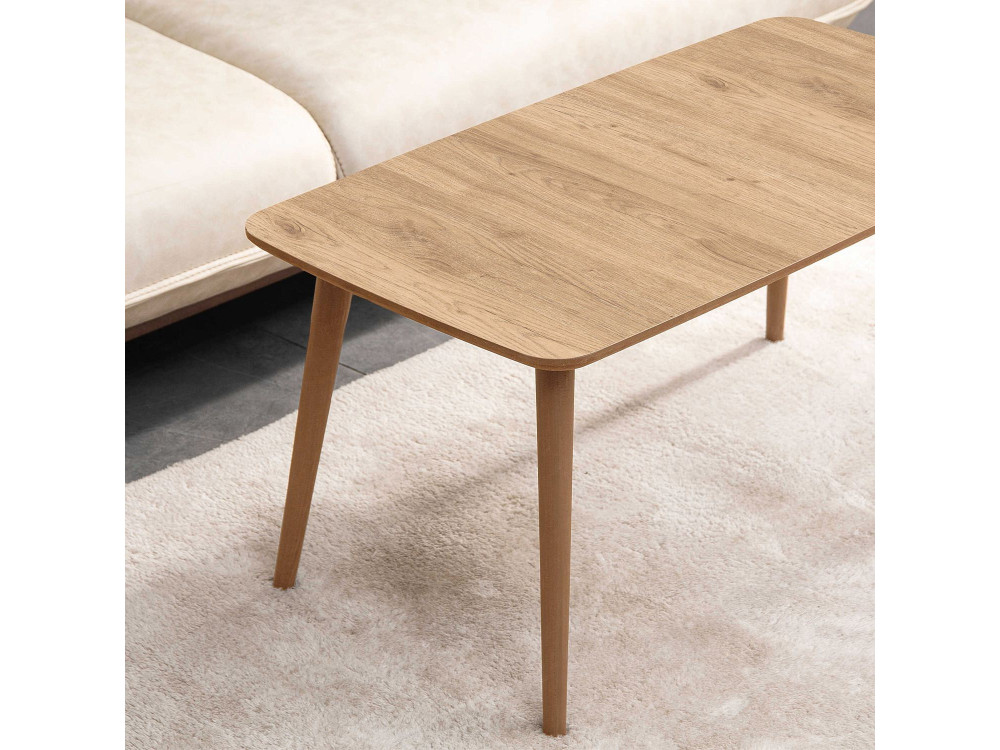 Luci" wooden coffee table 100 x 53 x 45 cm - Oak