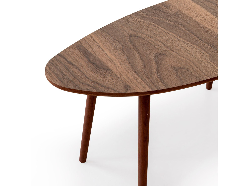 Nora" wooden coffee table 100 x 50 x 45 cm - Walnut