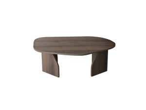 Rock" wooden coffee table 100 x 60 x 35 cm - Walnut