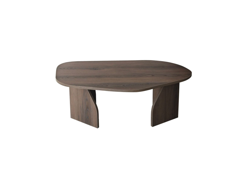 Rock" wooden coffee table 100 x 60 x 35 cm - Walnut