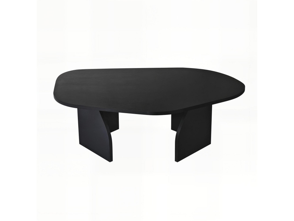 Rock" wooden coffee table 100 x 60 x 35 cm - Black