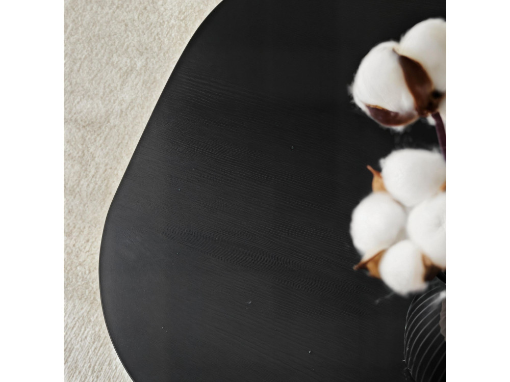 Rock" wooden coffee table 100 x 60 x 35 cm - Black