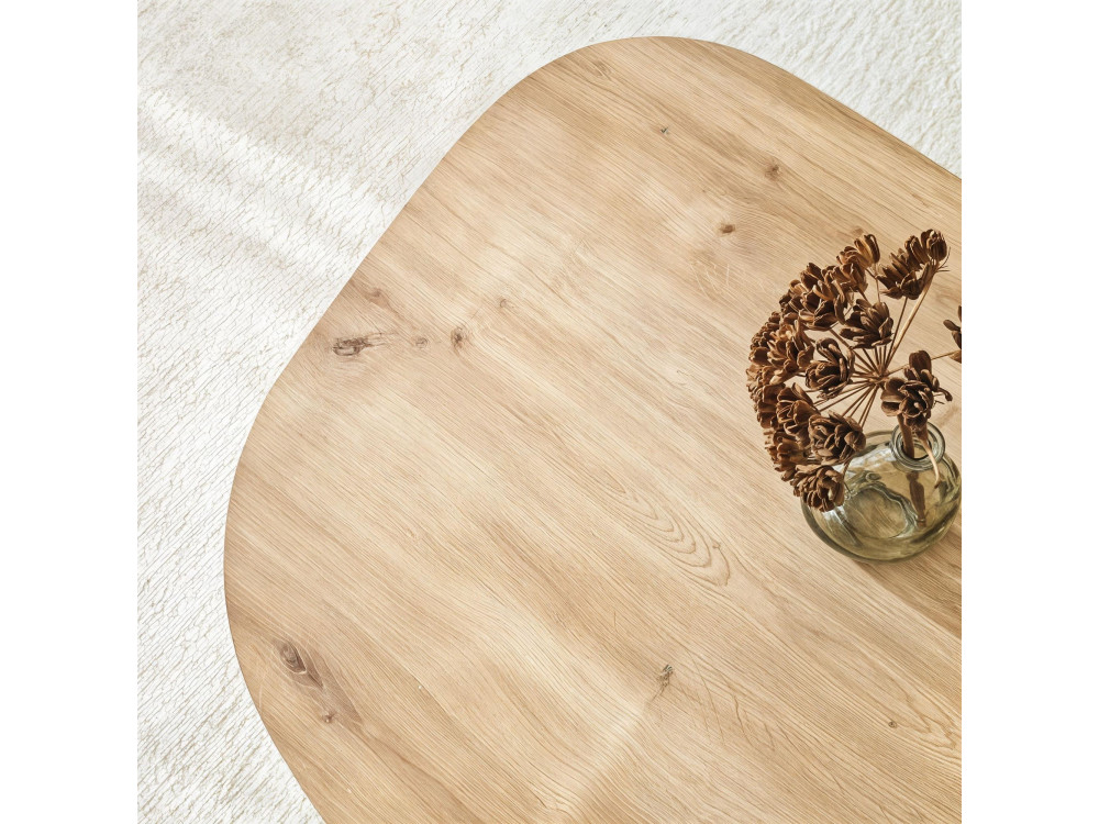 Rock" wooden coffee table 100 x 60 x 35 cm - Sapphire oak