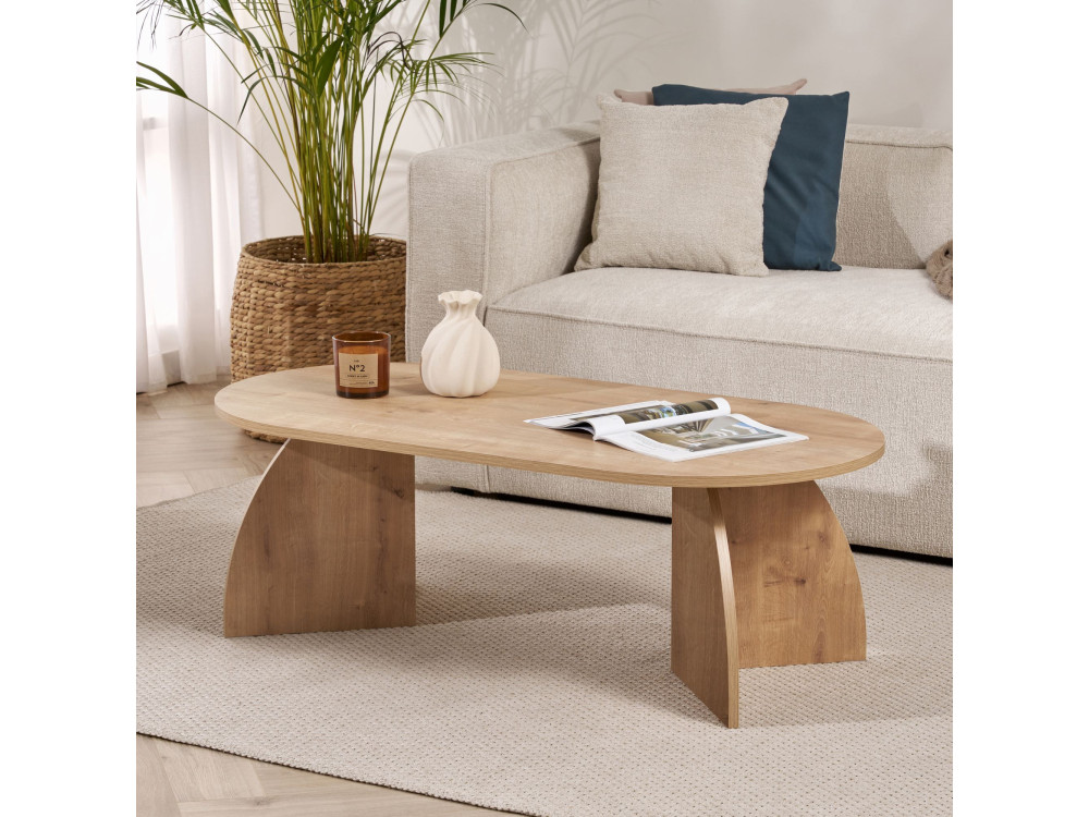 Melina" wooden coffee table 120 x 60 x 40 cm - Sapphire oak