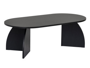 Melina" wooden coffee table 120 x 60 x 40 cm - Black wood