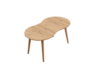 Moon" wooden coffee table 99 x 54 x 45 cm - Oak