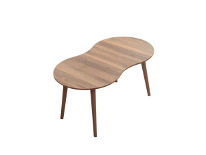 Moon" wooden coffee table 99 x 54 x 45 cm - Walnut