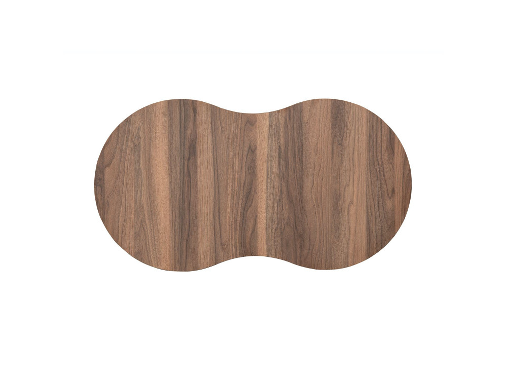 Moon" wooden coffee table 99 x 54 x 45 cm - Walnut