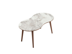 Moon" wooden coffee table 99 x 54 x 45 cm - White