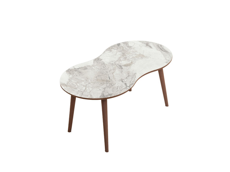 Moon" wooden coffee table 99 x 54 x 45 cm - White