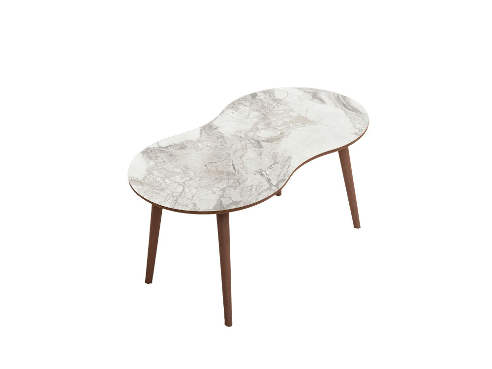 Moon" wooden coffee table 99 x 54 x 45 cm - White