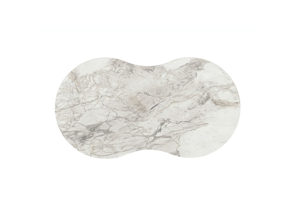 Moon" wooden coffee table 99 x 54 x 45 cm - White