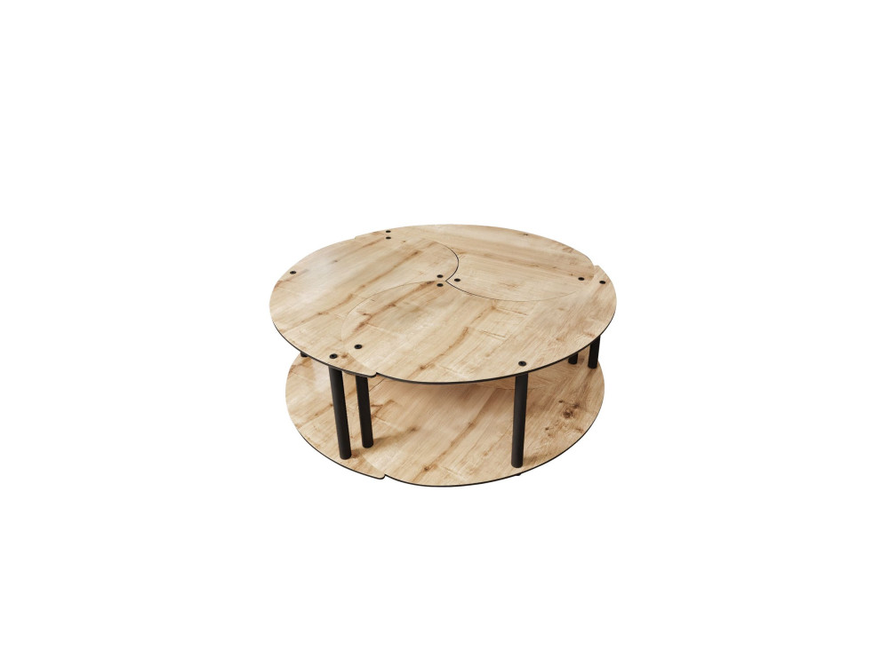 Yin" wooden coffee table set 70 x 70 x 38 cm - Oak