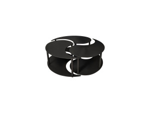 Yin" wooden coffee table set 70 x 70 x 38 cm - Black