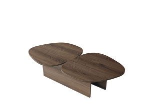 Wooden coffee table "Stones" 125 x 60 x 38 cm - Walnut