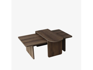 Paris" wooden coffee table set 105 x 60 x 35 cm - Bronze