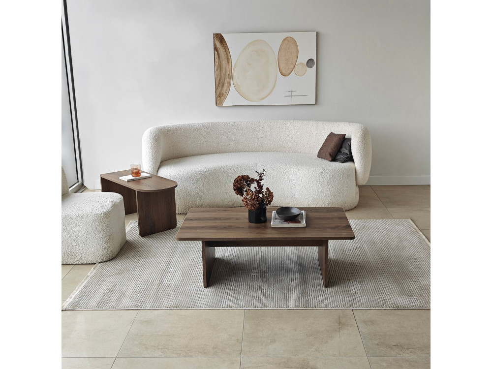 Paris" wooden coffee table set 105 x 60 x 35 cm - Bronze