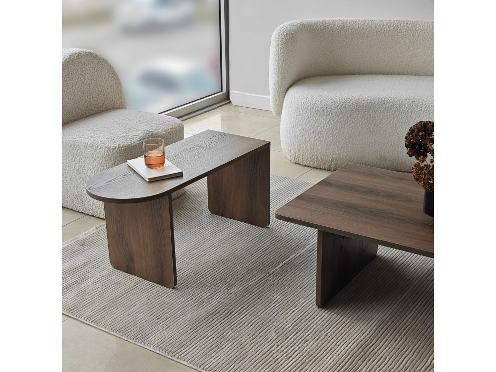 Paris" wooden coffee table set 105 x 60 x 35 cm - Bronze