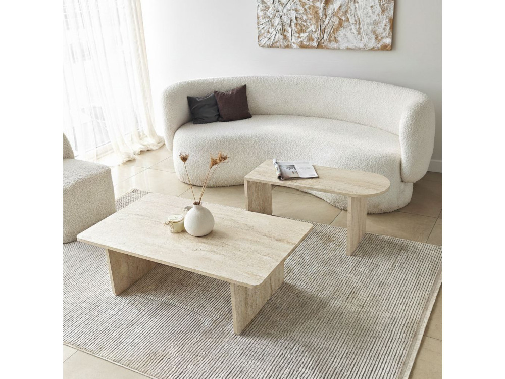 Paris" wooden coffee table set 105 x 60 x 35 cm - Bronze