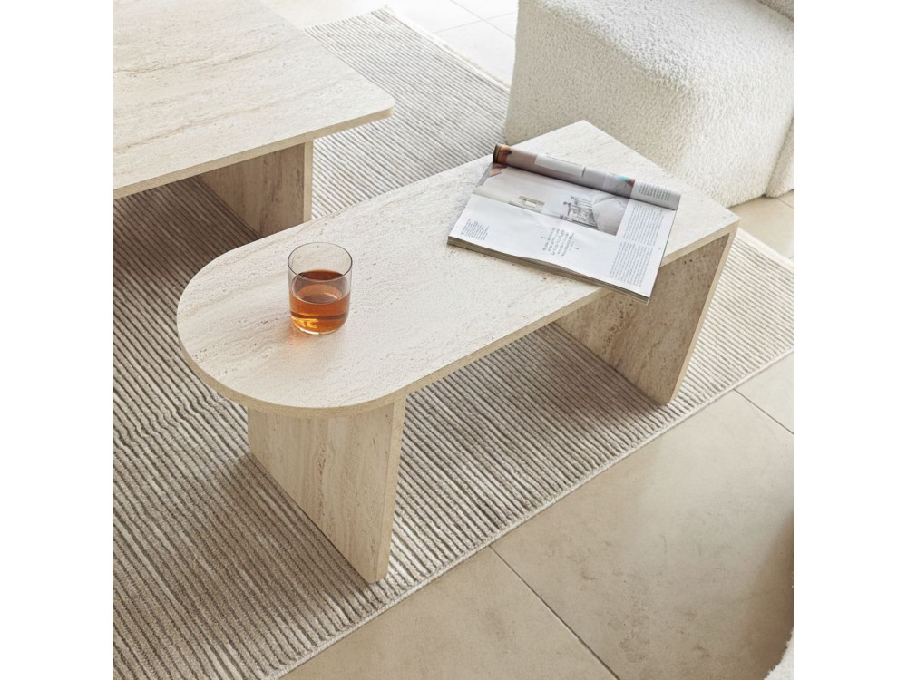 Paris" wooden coffee table set 105 x 60 x 35 cm - Bronze