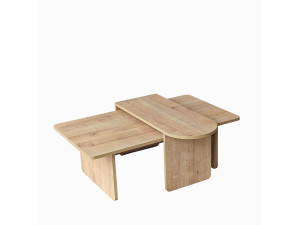 Paris" wooden coffee table set 105 x 60 x 35 cm - Bronze