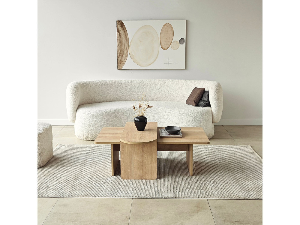 Paris" wooden coffee table set 105 x 60 x 35 cm - Bronze
