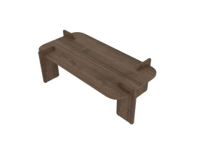 Lovge" wooden coffee table 120 x 60 x 35 cm - Walnut