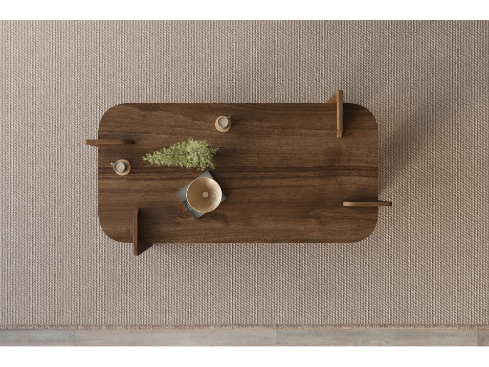 Lovge" wooden coffee table 120 x 60 x 35 cm - Walnut