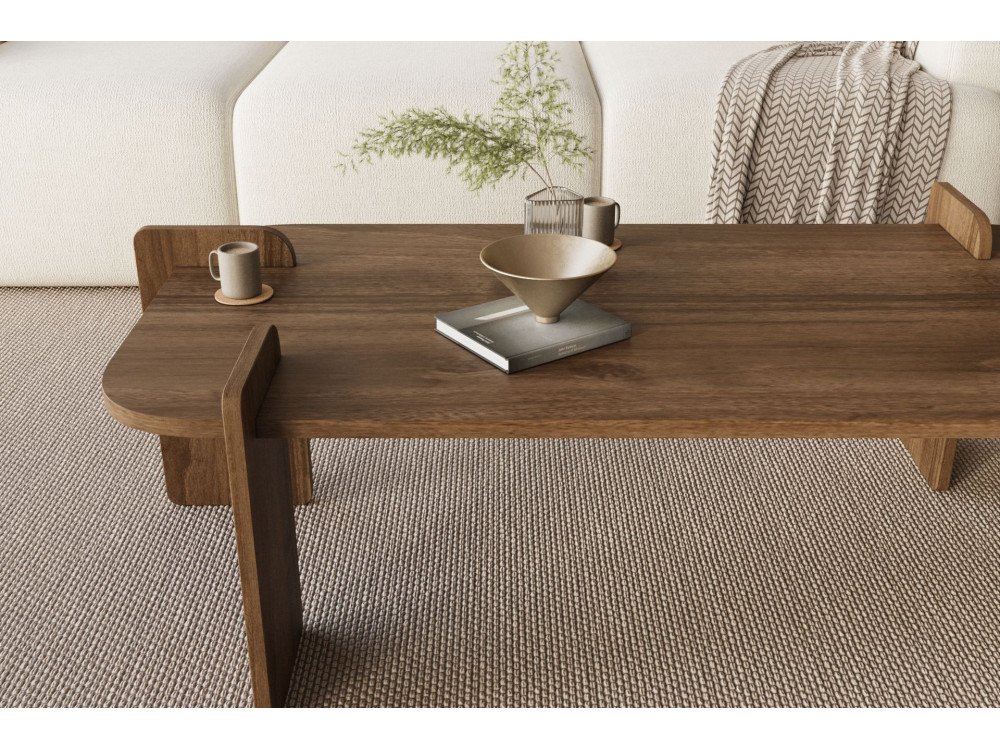 Lovge" wooden coffee table 120 x 60 x 35 cm - Walnut