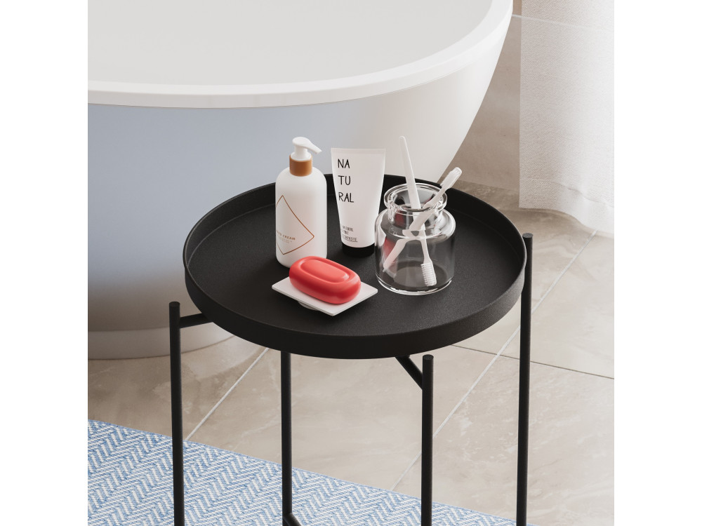 Sheby" metal coffee table 46 x 46 x 56 cm - Black