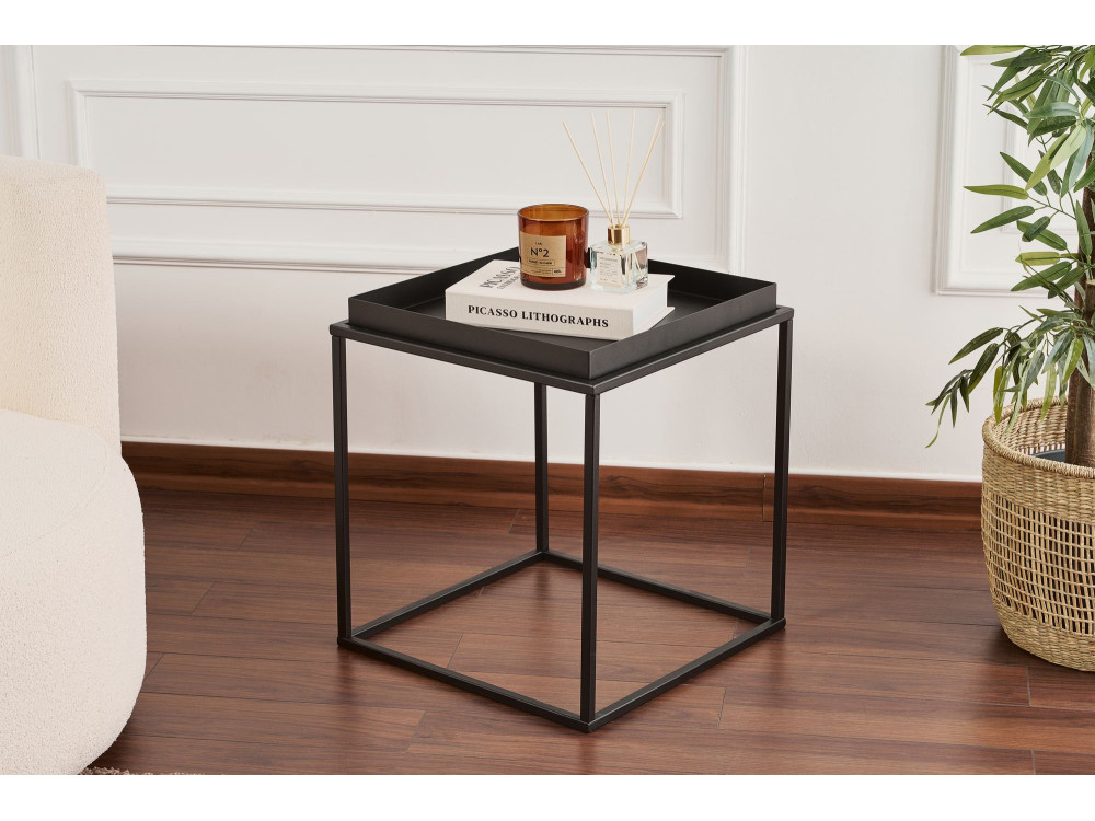 Koala" metal coffee table 45 x 45 x 52 cm - Black