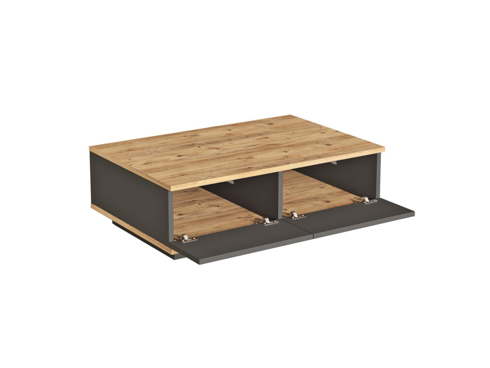 Frew" wooden coffee table - 90 x 60 x 28 cm - Brown