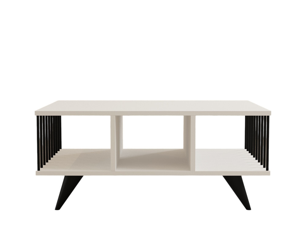 Bert" wooden coffee table - 90 x 60 x 40 cm - White