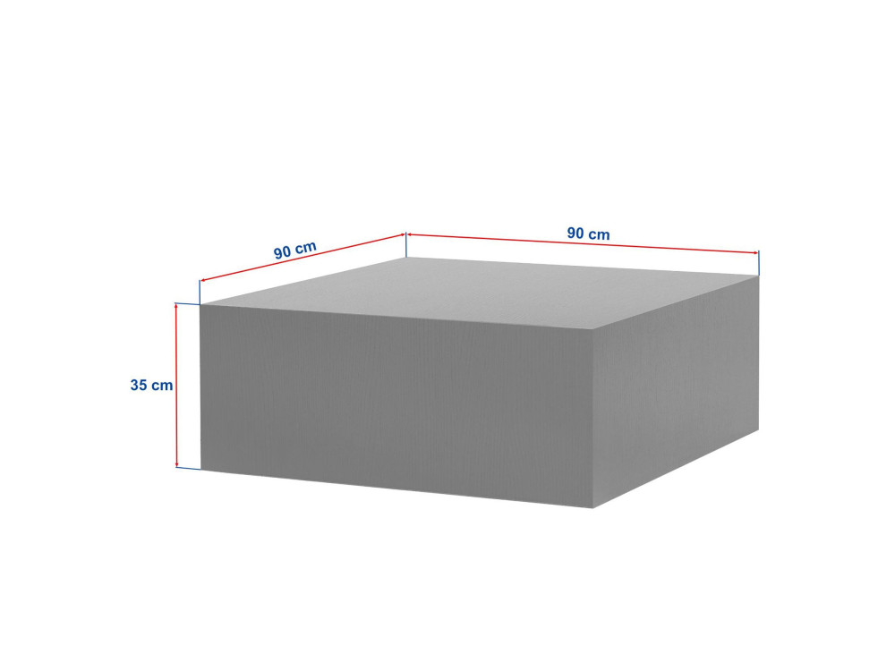 Prizma" MDF coffee table - 90 x 90 x 35 cm - Sapphire Oak