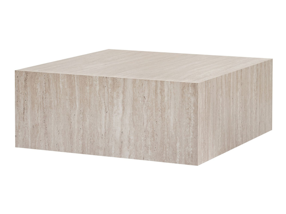 MDF coffee table "Prizma" - 90 x 90 x 35 cm - Travertine