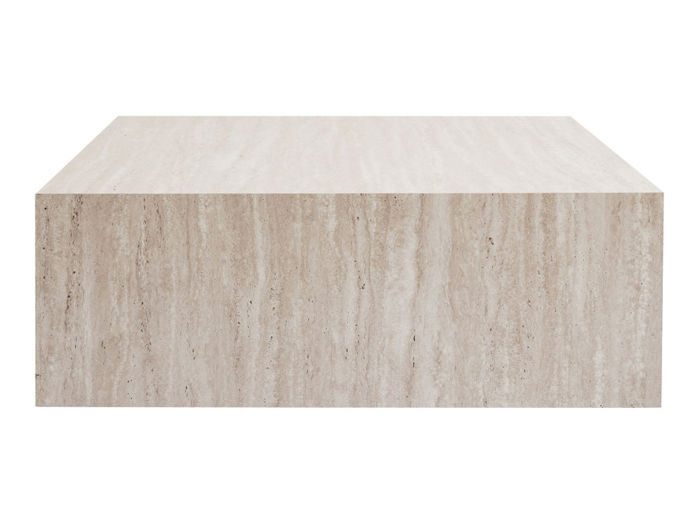 MDF coffee table "Prizma" - 90 x 90 x 35 cm - Travertine