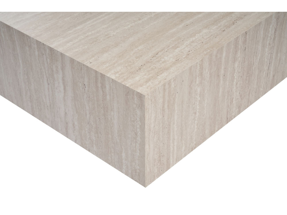 MDF coffee table "Prizma" - 90 x 90 x 35 cm - Travertine
