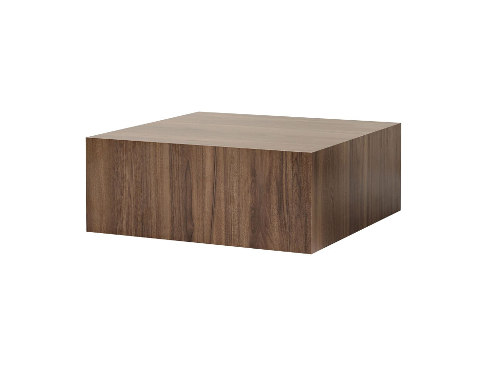 Prizma" MDF coffee table - 90 x 90 x 35 cm - Walnut