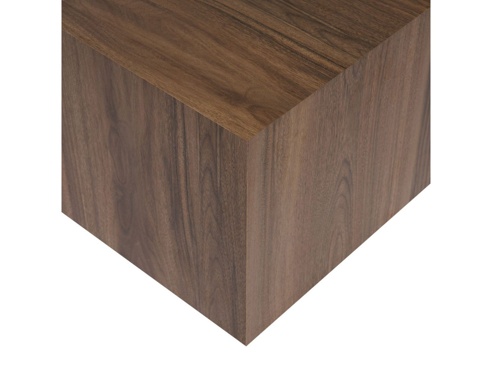 Prizma" MDF coffee table - 90 x 90 x 35 cm - Walnut