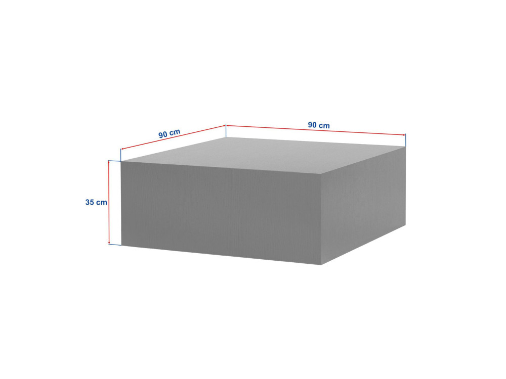 Prizma" MDF coffee table - 90 x 90 x 35 cm - Walnut