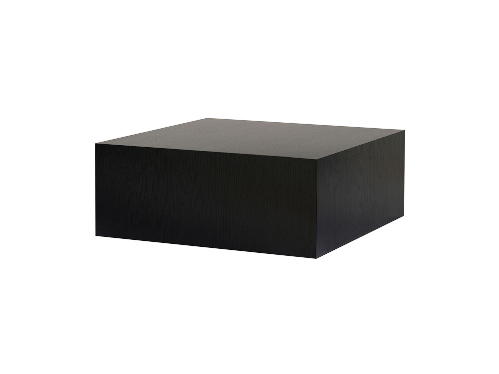 Prizma" MDF coffee table - 90 x 90 x 35 cm - Black wood
