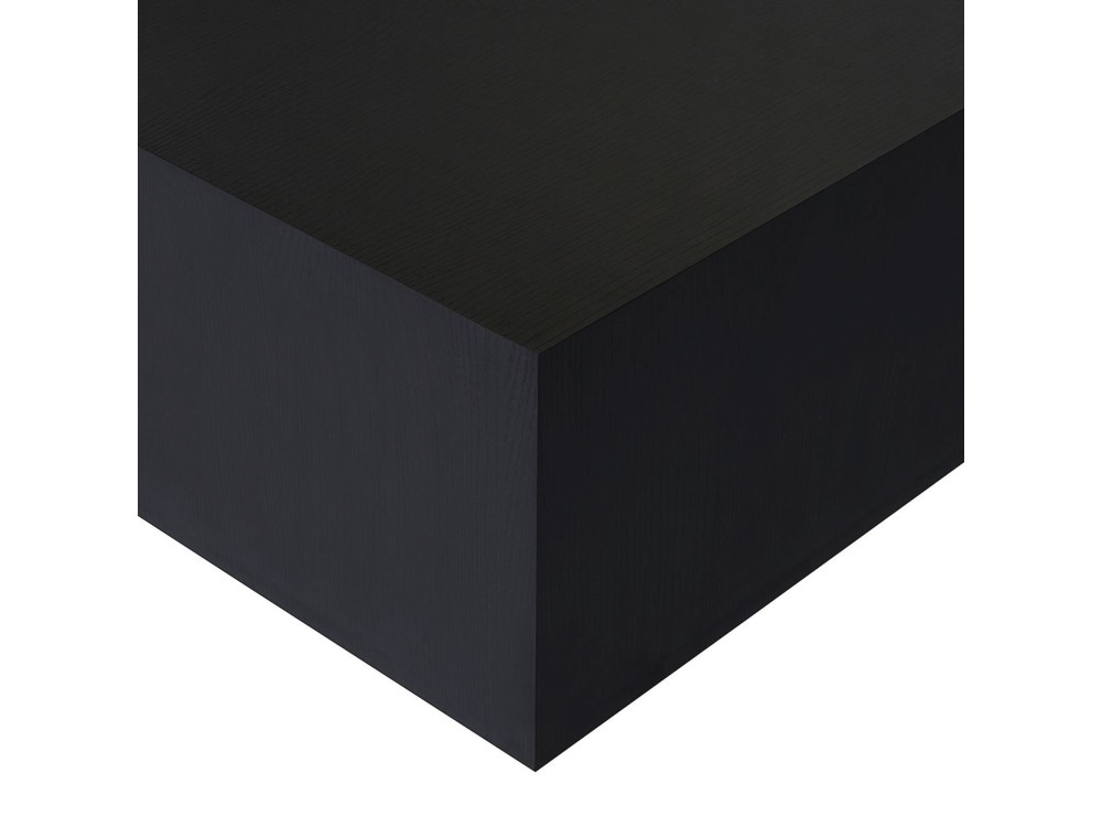 Prizma" MDF coffee table - 90 x 90 x 35 cm - Black wood