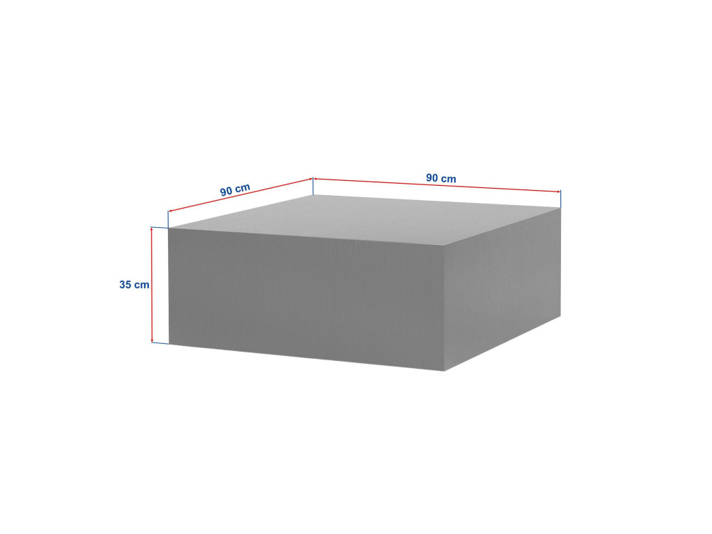 Prizma" MDF coffee table - 90 x 90 x 35 cm - Black wood