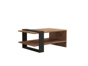 Ova" wooden coffee table - 80 x 55 x 35 cm - Brown