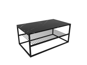 Asude" wooden coffee table - 95 x 55 x 42 cm - Black