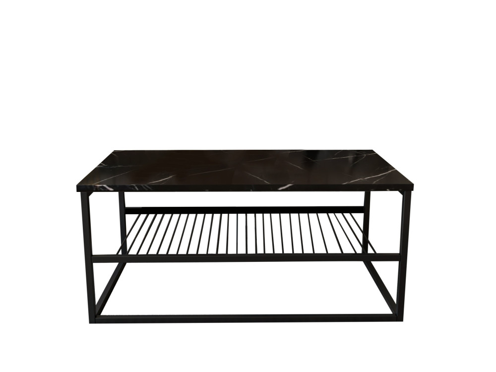 Asude" wooden coffee table - 95 x 55 x 42 cm - Black